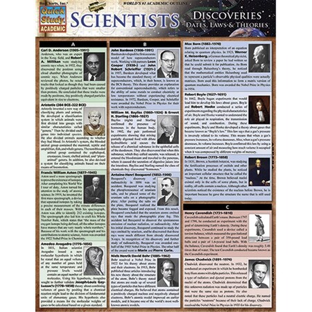 Barcharts Scientists Discoveries - Dates- Laws & Theories Quickstudy Easel 9781423216681
